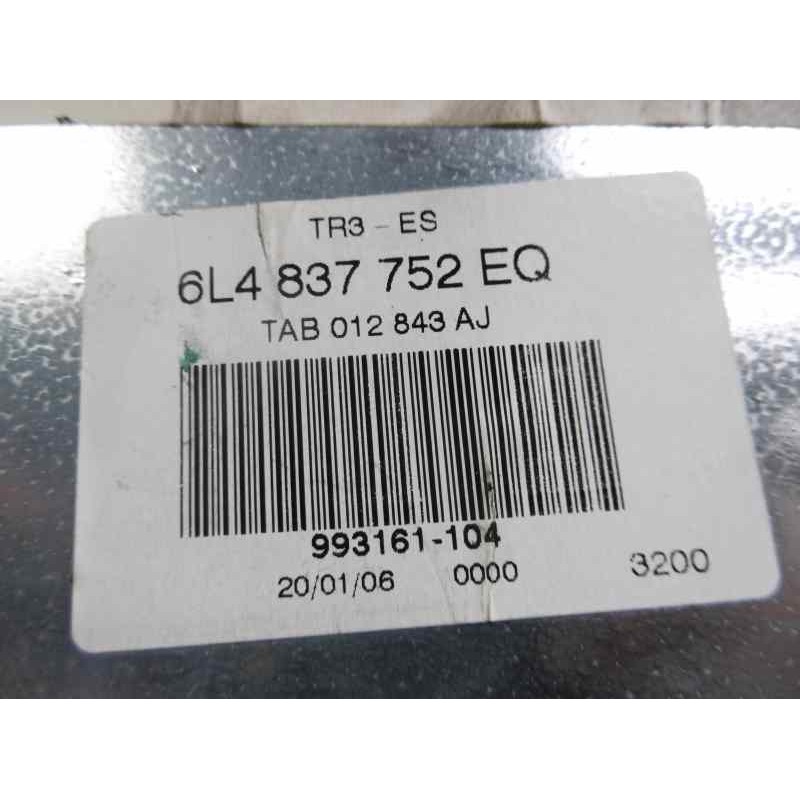 Recambio de elevalunas delantero derecho para seat cordoba berlina (6l2) reference referencia OEM IAM 6L4837752EQ 6Q2959801A 