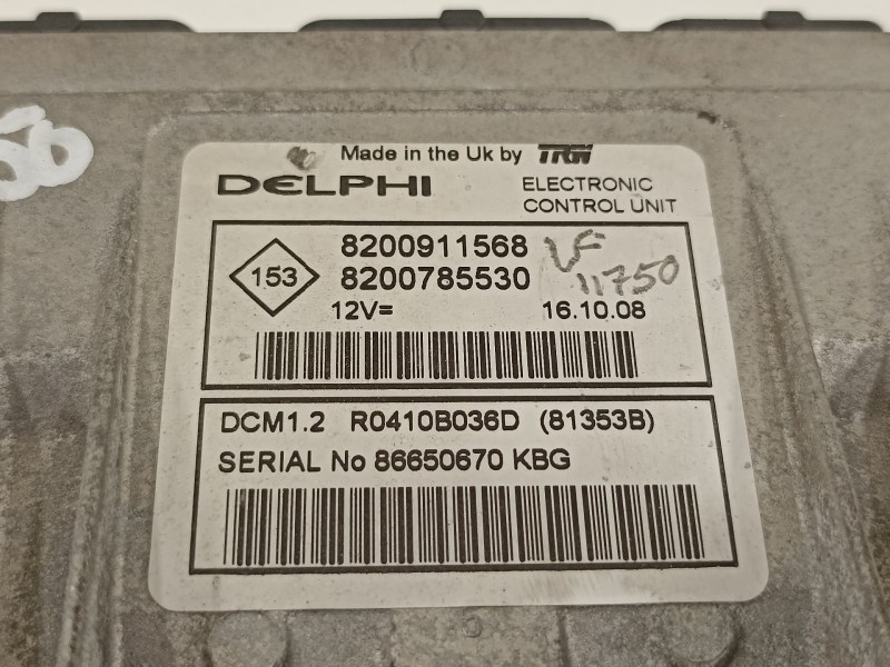 Recambio de centralita motor uce para dacia logan express ambiance referencia OEM IAM 8200911568 8200785530 