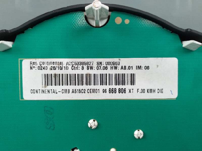 Recambio de cuadro instrumentos para citroën c3 lx referencia OEM IAM 96668806XT  