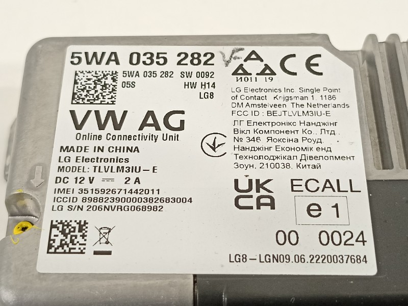 Recambio de modulo electronico para seat ibiza (kj1) reference referencia OEM IAM 5WA035282  