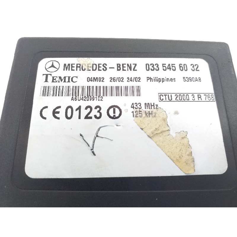 Recambio de centralita inmovilizador para mercedes-benz sprinter 02.00  caja cerrada, techo elevado 416 cdi (904.663) referencia