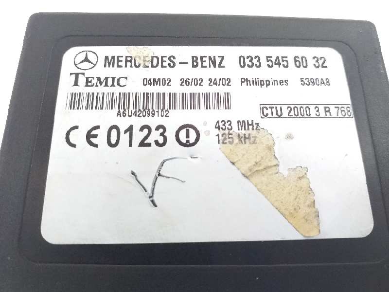 Recambio de centralita inmovilizador para mercedes-benz sprinter 02.00  caja cerrada, techo elevado 416 cdi (904.663) referencia
