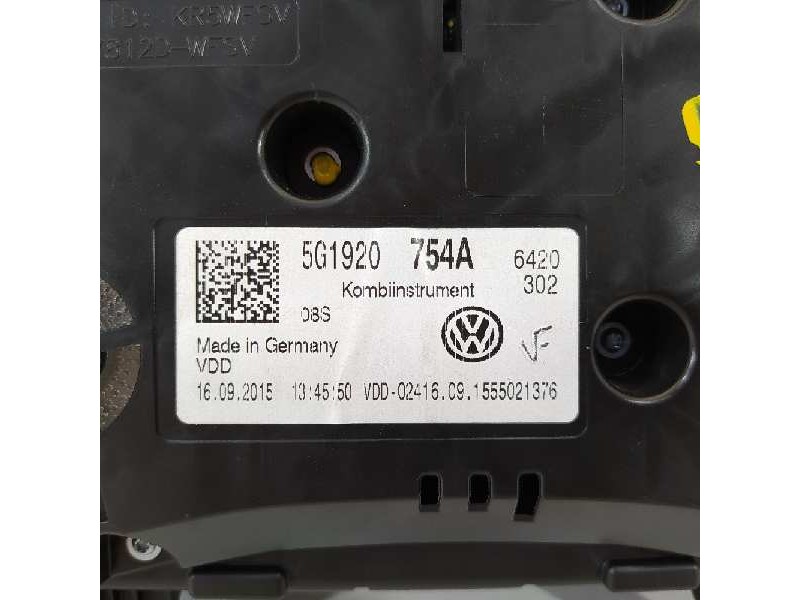 Recambio de cuadro instrumentos para volkswagen golf vii lim. gte referencia OEM IAM 5G1920754A A2C94778400 