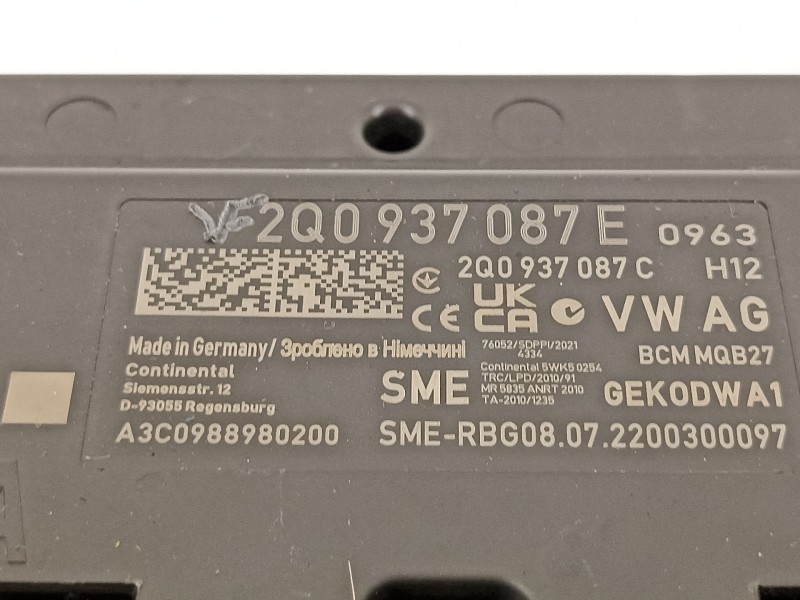 Recambio de modulo electronico para seat ibiza (kj1) reference referencia OEM IAM 2Q0937087E 2Q0937087C 