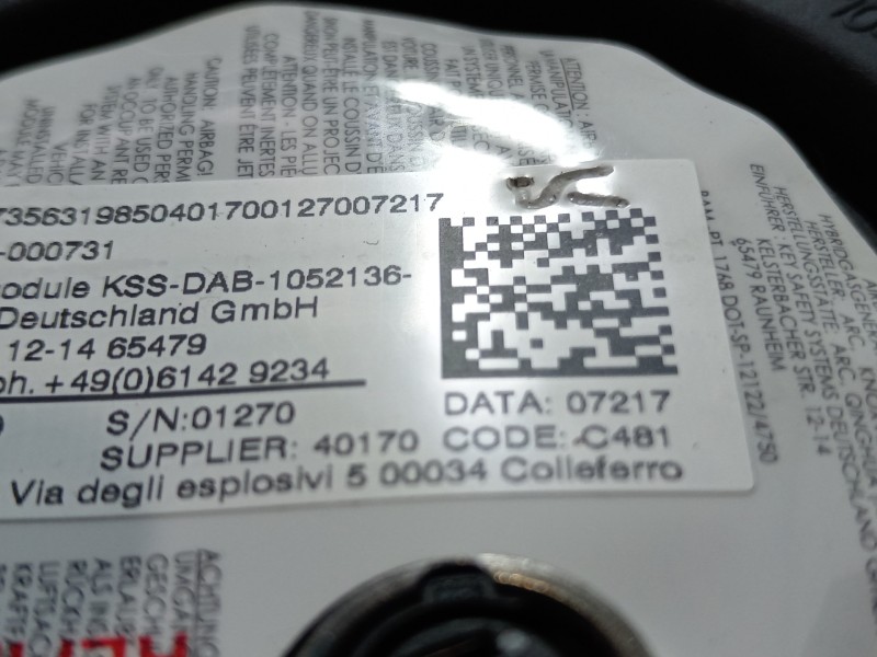 Recambio de kit airbag para jeep renegade deserthawk 4wd referencia OEM IAM 735612252 52042475 1052136