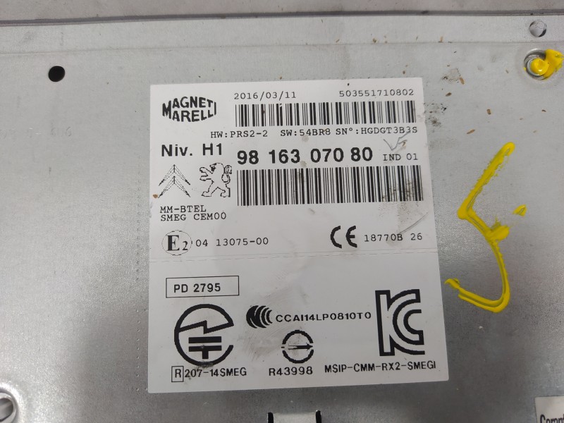 Recambio de sistema navegacion gps para peugeot 308 active referencia OEM IAM 9816307080  