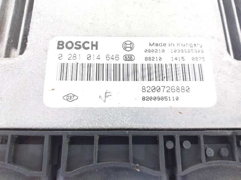 Recambio de centralita motor uce para renault laguna iii expression referencia OEM IAM 8200726880 0281014646 