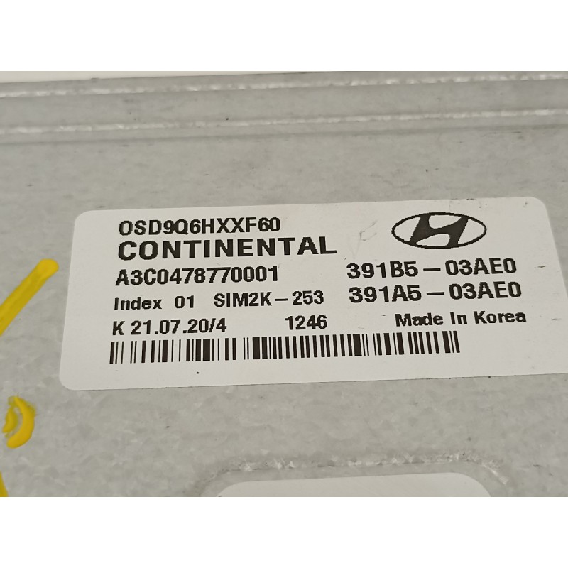 Recambio de centralita motor uce para hyundai kona klass hybrid 2wd referencia OEM IAM 391B503AE0 391A503AE0 