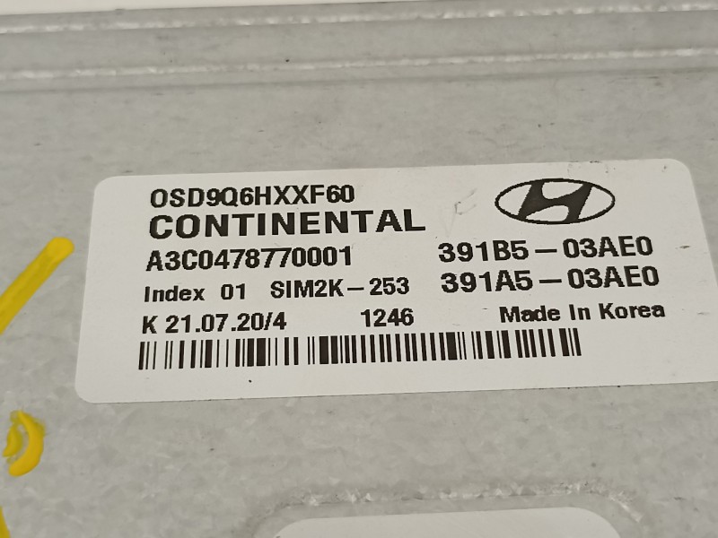 Recambio de centralita motor uce para hyundai kona klass hybrid 2wd referencia OEM IAM 391B503AE0 391A503AE0 