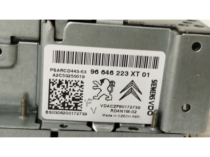 Recambio de sistema audio / radio cd para citroën c4 grand picasso exclusive referencia OEM IAM 96646223XT  