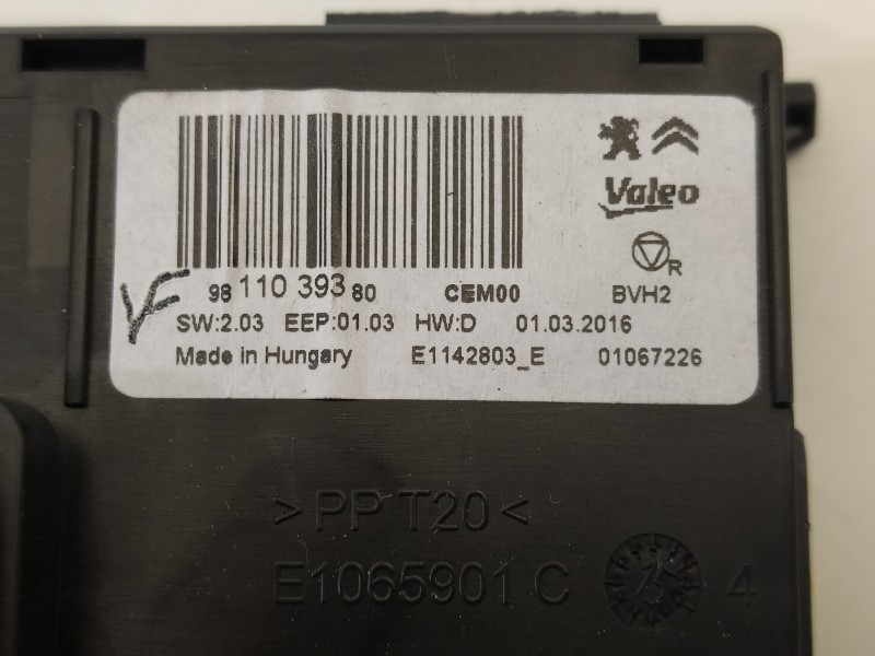 Recambio de modulo electronico para peugeot 308 active referencia OEM IAM 9811039380  