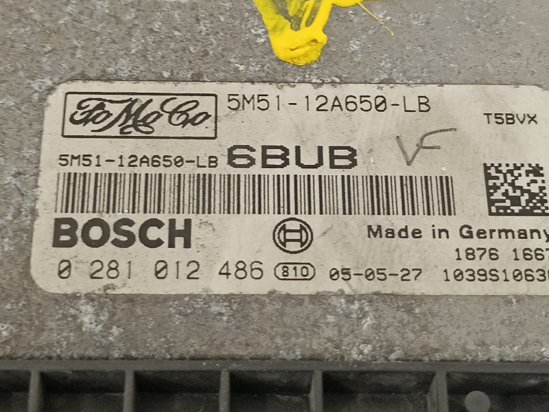 Recambio de centralita motor uce para ford focus berlina (cap) ambiente (d) referencia OEM IAM 5M5112A650LB 0281012486 