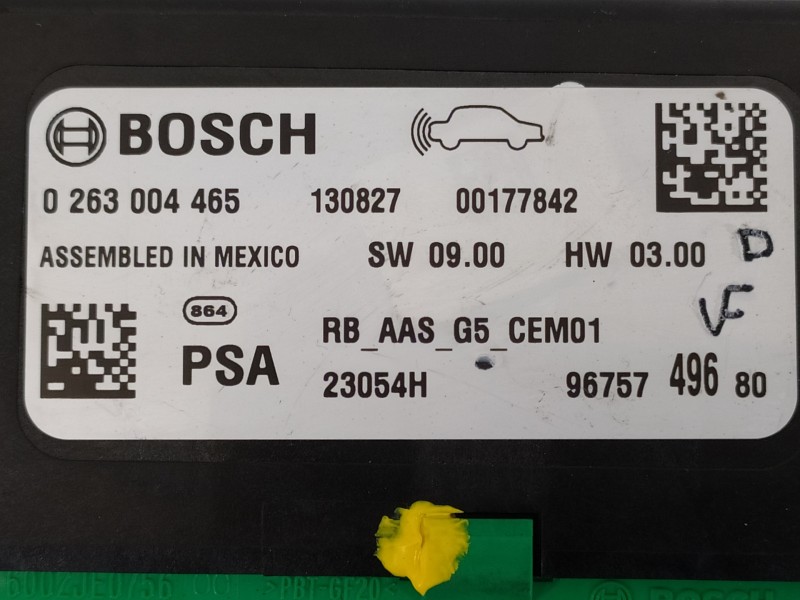 Recambio de modulo electronico para peugeot 308 active referencia OEM IAM 9675749680 0263004465 