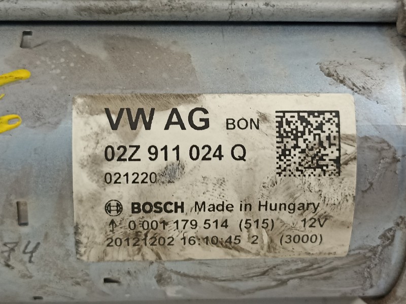 Recambio de motor arranque para seat leon (5f1) style referencia OEM IAM 02Z911024Q 0001179514 