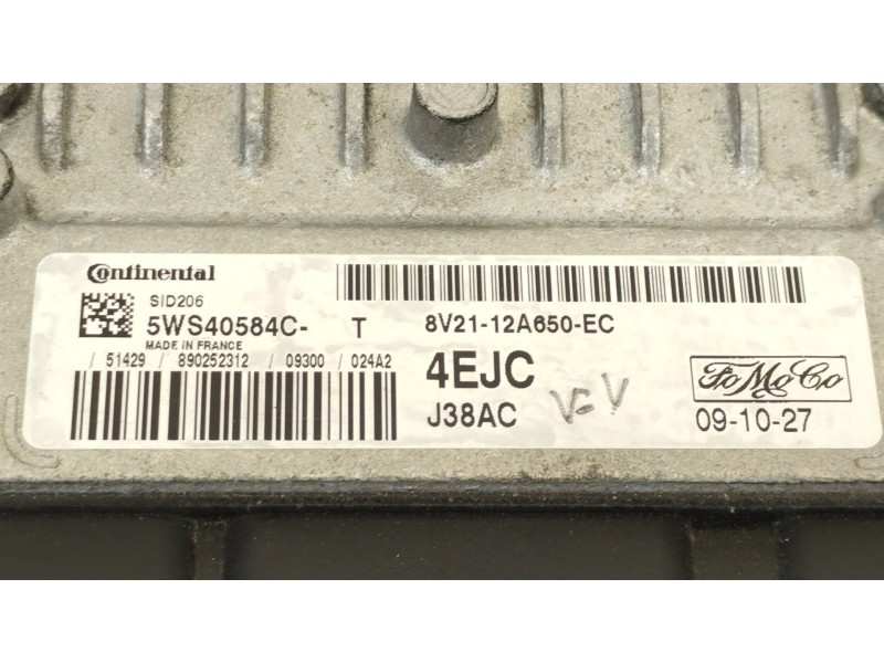 Recambio de centralita motor uce para ford fiesta (cb1) ambiente referencia OEM IAM 8V2112A650EC 5WS40584C 