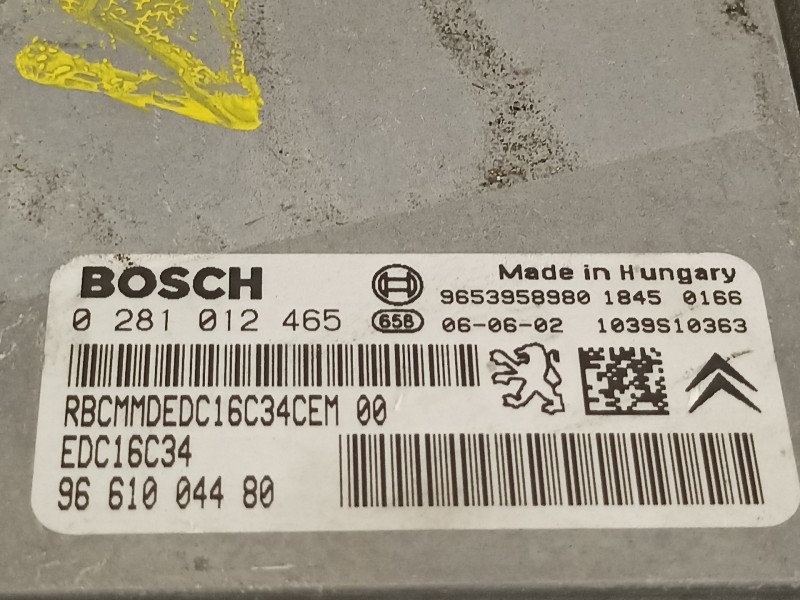 Recambio de centralita motor uce para peugeot 207 sport referencia OEM IAM 9661004480 0281012465 