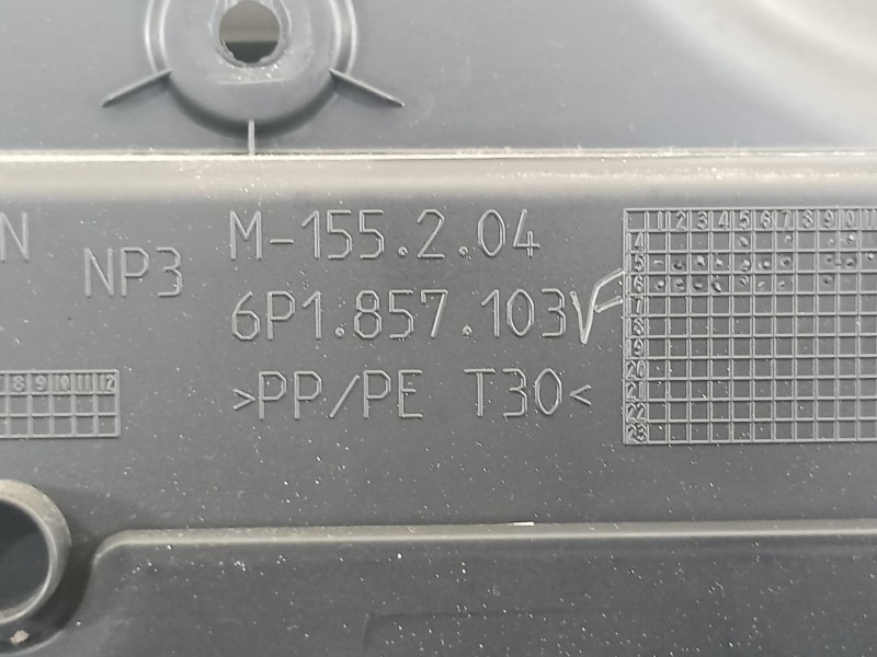 Recambio de guantera para seat ibiza sc (6p5) fr referencia OEM IAM 6P1857103  