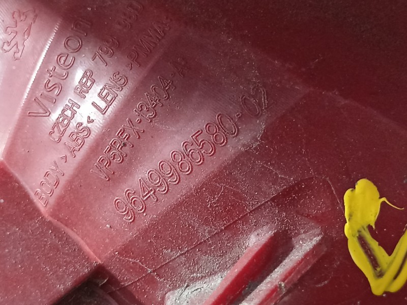 Recambio de piloto trasero derecho para peugeot 207 sport referencia OEM IAM 9649986580  