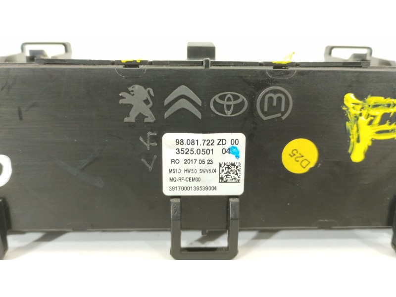Recambio de mando calefaccion / aire acondicionado para peugeot expert furgón pro standard referencia OEM IAM 98081722ZD  