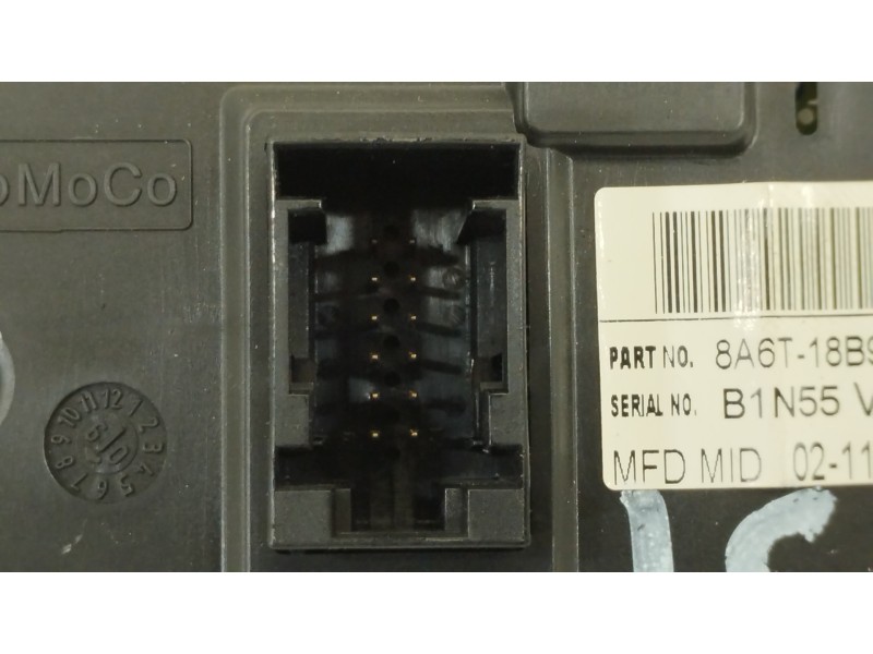 Recambio de pantalla multifuncion para ford fiesta (cb1) ambiente referencia OEM IAM 8A6T18B955BL  