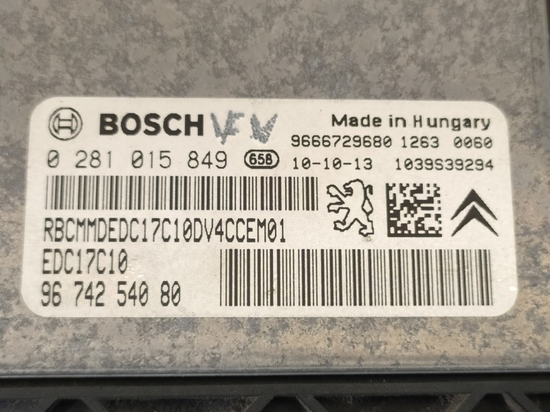 Recambio de centralita motor uce para peugeot 207 confort referencia OEM IAM 9674254080 9666729680 0281015849