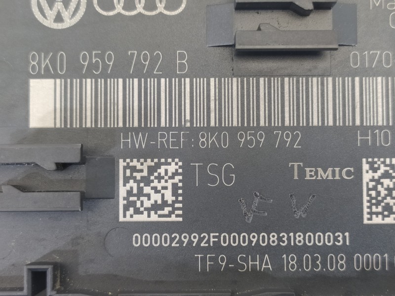 Recambio de modulo confort para audi a4 avant (8k5) (2008) básico quattro referencia OEM IAM 8K0959792B 8K0959792 
