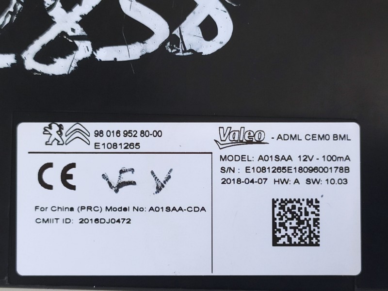 Recambio de modulo electronico para citroën ds4 desire referencia OEM IAM 9801695280 E1081265 