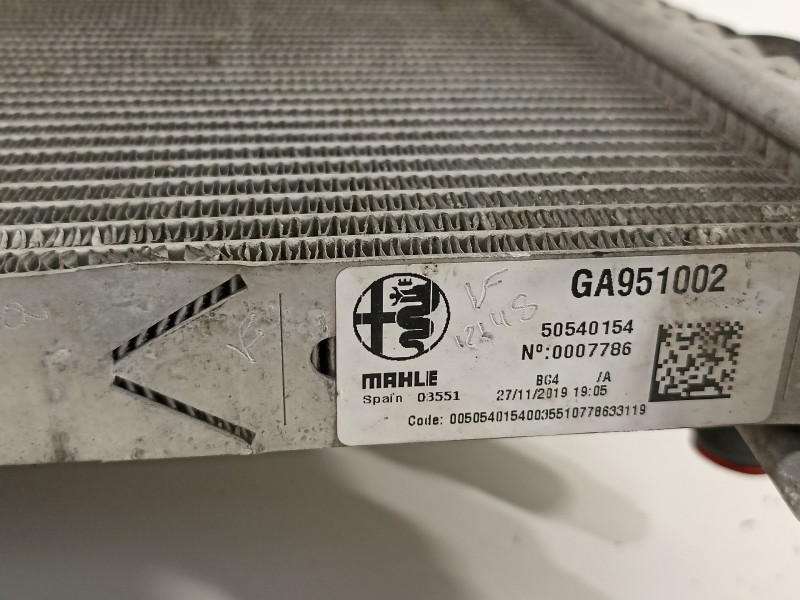 Recambio de radiador agua para alfa romeo stelvio (630) quadrifoglio 4wd referencia OEM IAM 50540154  