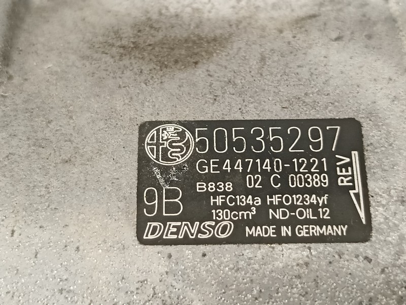 Recambio de compresor aire acondicionado para alfa romeo stelvio (630) quadrifoglio 4wd referencia OEM IAM 50535297 4471401221 