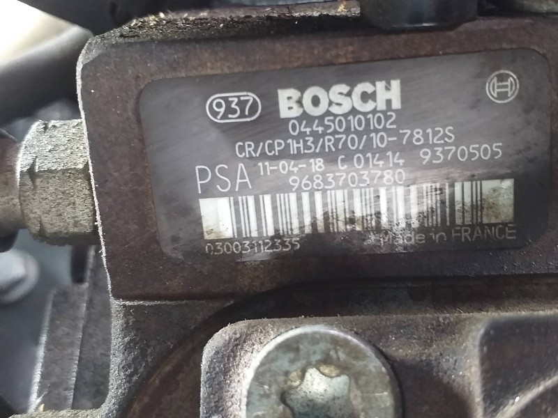 Recambio de bomba inyeccion para peugeot partner kasten confort l2 referencia OEM IAM 9683703780 0445010102 