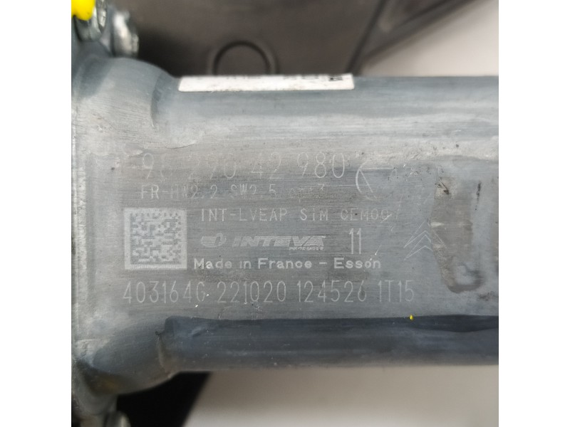 Recambio de elevalunas delantero derecho para peugeot 208 (2020) n208 active referencia OEM IAM 9829042980 156173911 