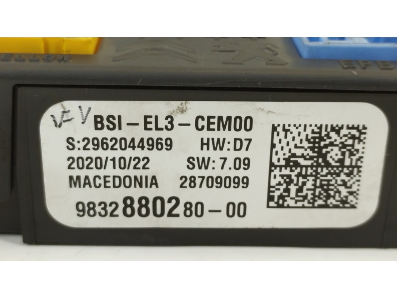 Recambio de caja reles / fusibles para peugeot 208 (2020) n208 active referencia OEM IAM 9832880280 28709099 
