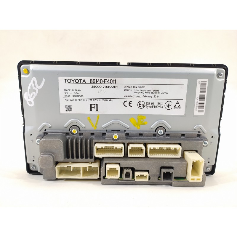 Recambio de pantalla multifuncion para toyota c-hr ax1t(eu,m)/zyx10(h)/zyx10l-ahxgbw(3a) referencia OEM IAM 86140F4011  