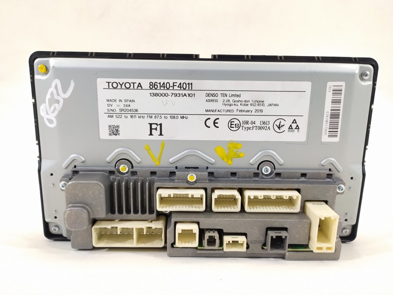 Recambio de pantalla multifuncion para toyota c-hr ax1t(eu,m)/zyx10(h)/zyx10l-ahxgbw(3a) referencia OEM IAM 86140F4011  