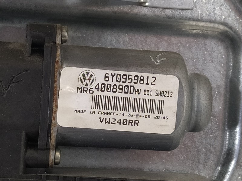 Recambio de elevalunas trasero derecho para volkswagen polo (9n3) advance referencia OEM IAM 6Q4839402E 6Y0959812 