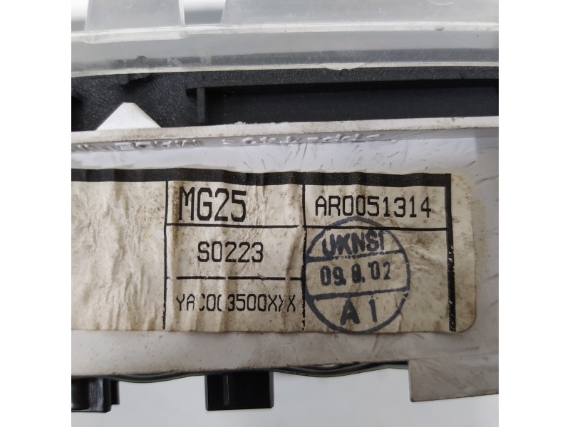 Recambio de cuadro instrumentos para mg mg zr 160 referencia OEM IAM MG25AR0051314  