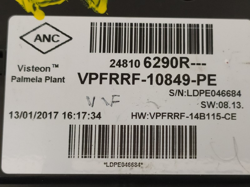 Recambio de cuadro instrumentos para renault captur intens referencia OEM IAM 248106290R  