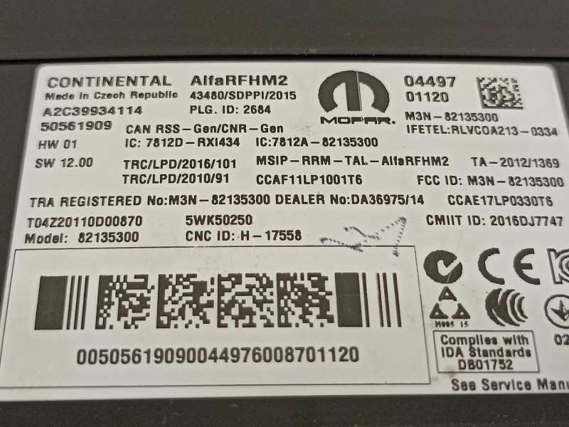 Recambio de modulo electronico para alfa romeo stelvio (630) quadrifoglio 4wd referencia OEM IAM 50561909  