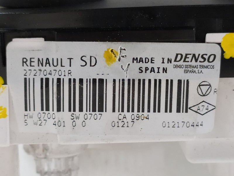 Recambio de mando calefaccion / aire acondicionado para renault captur intens referencia OEM IAM 272704701R 5R5841100 