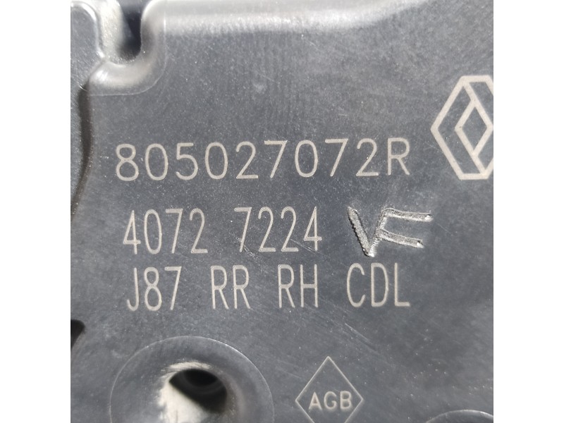 Recambio de cerradura puerta trasera derecha para renault captur intens referencia OEM IAM 805027072R  