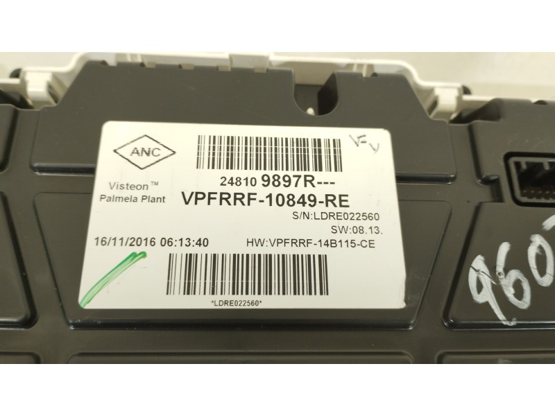 Recambio de cuadro instrumentos para renault captur adventure referencia OEM IAM 248109897R  
