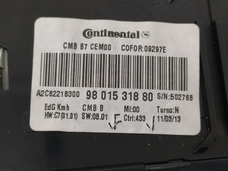 Recambio de cuadro instrumentos para citroën c4 lim. 1.6 blue-hdi fap referencia OEM IAM 9801531880 A2C82218300 