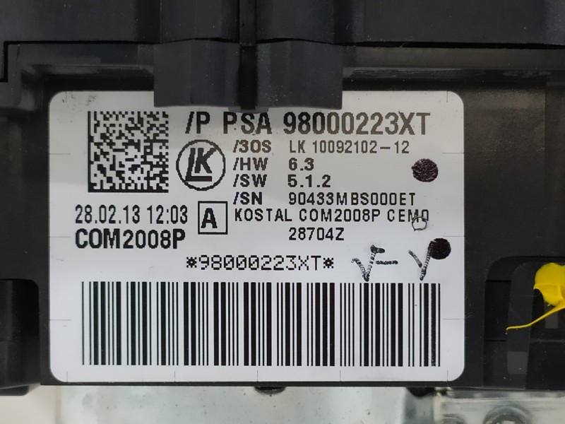 Recambio de mando luces para citroën c4 lim. 1.6 blue-hdi fap referencia OEM IAM 98000223XT COM2008P 