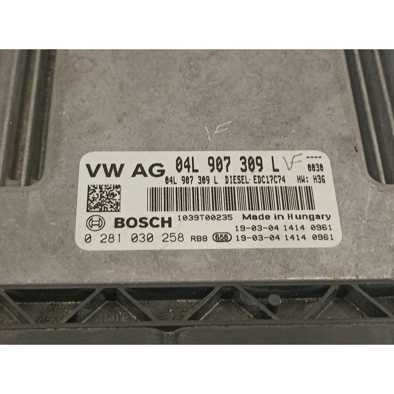 Recambio de centralita motor uce para audi a5 coupe (f53) s line edition referencia OEM IAM 04L907309L 0281030258 