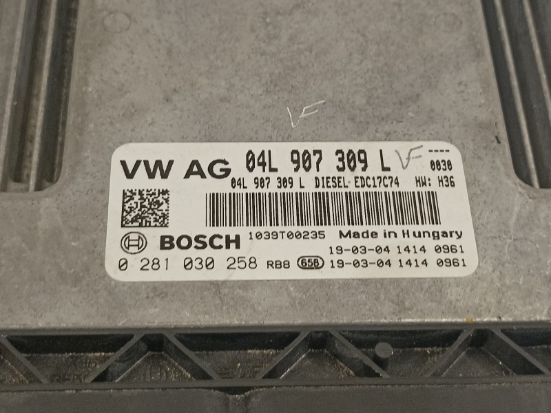 Recambio de centralita motor uce para audi a5 coupe (f53) s line edition referencia OEM IAM 04L907309L 0281030258 