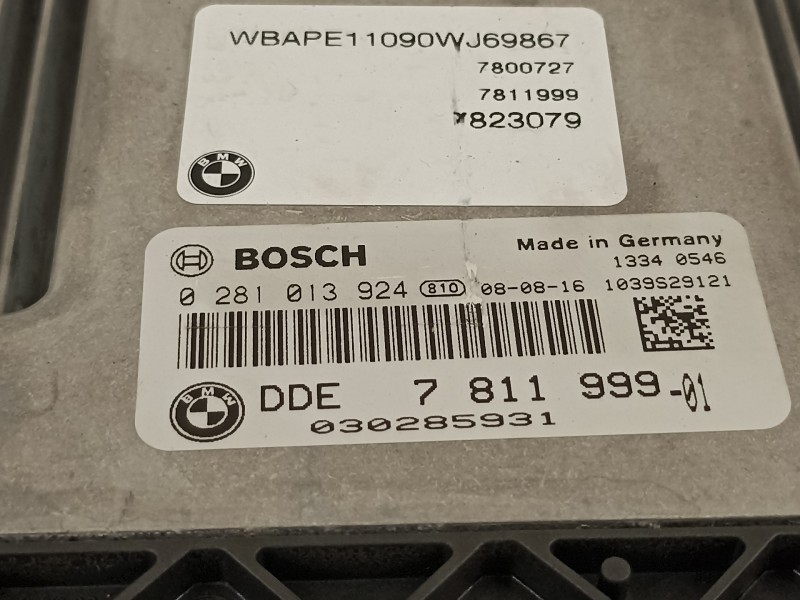 Recambio de centralita motor uce para bmw x3 (e83) xdrive 20d referencia OEM IAM 7811999 0281013924 12145A48DA9