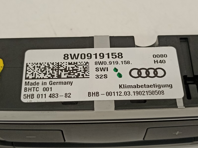 Recambio de mando climatizador para audi a5 coupe (f53) s line edition referencia OEM IAM 8W0919158  