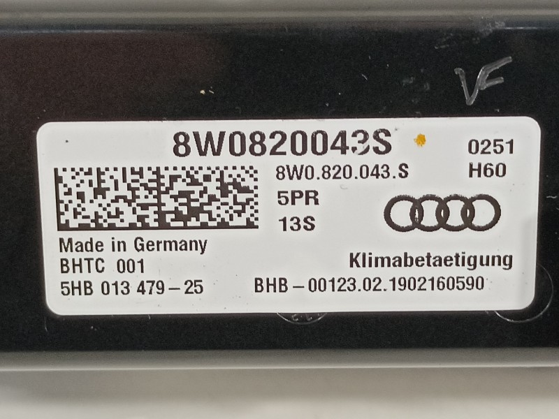 Recambio de mando climatizador para audi a5 coupe (f53) s line edition referencia OEM IAM 8W0820043S  