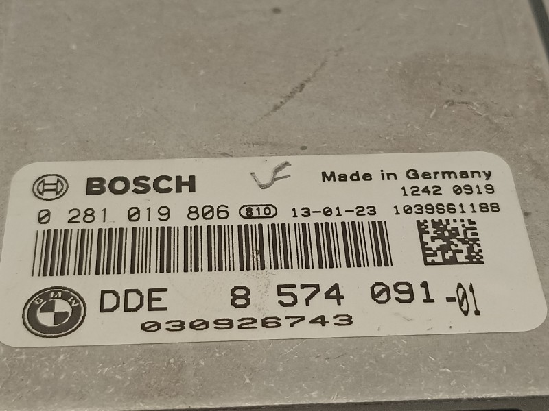 Recambio de centralita motor uce para bmw serie 5 lim. (f10) 520d referencia OEM IAM 13618574091 0281019806 8574091