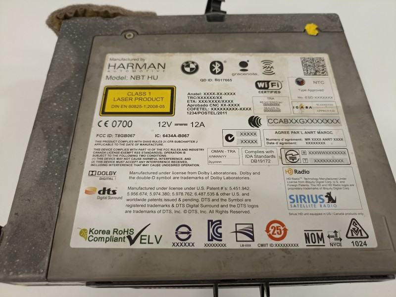 Recambio de sistema audio / radio cd para bmw serie 5 lim. (f10) 520d referencia OEM IAM 65129311035 9311035 931103501